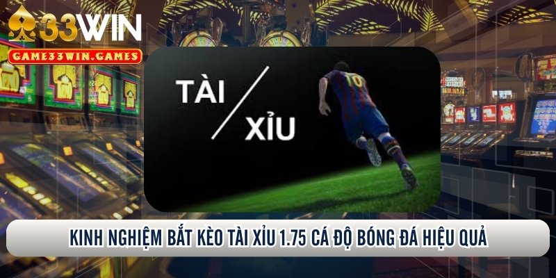Kinh nghiệm bắt kèo tài xỉu 1.75